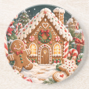 Porta-copos Pão de gengibre personalizado Natal com Doce, bolo