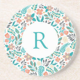 Porta-copos Pão de rato com flores coloridas de primavera