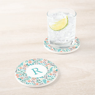 Porta-copos Pão de rato com flores coloridas de primavera