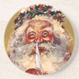 Porta-copos Papai noel com pena