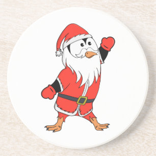 Porta-copos Papai Noel Pinguim Pronta para o Natal