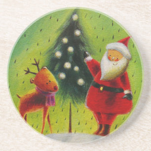 Porta-copos Papais noeis e seu Reindeer