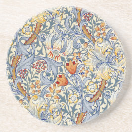Porta-copos Papel de parede vitoriano Gold Lily de William Mor