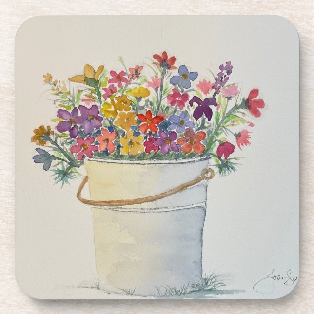 Porta copos para decoração primavera (Frente)
