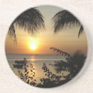 Porta-copos Paraíso tropical da praia