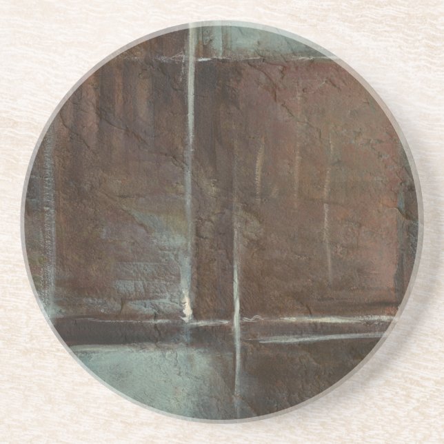 Porta-copos Parede de tijolos Vermelho e Cinza (Frente)