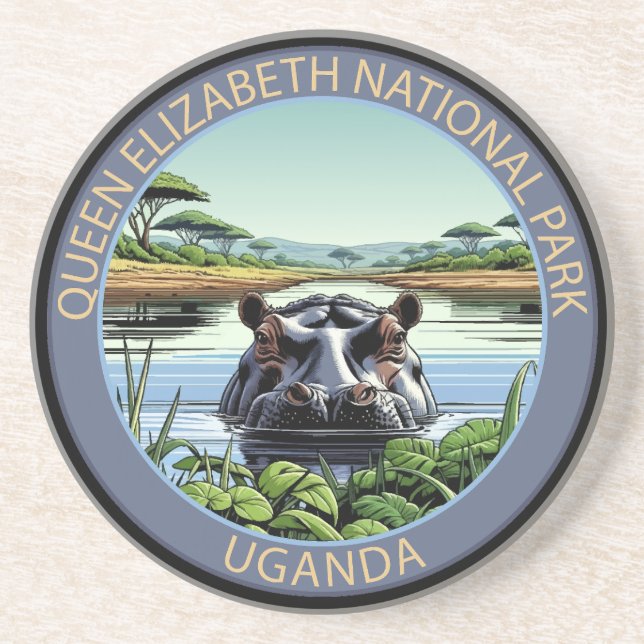 Porta-copos Parque Nacional Queen Elizabeth Uganda (Frente)