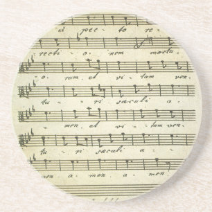 Porta-copos Partitura Antiga, Partitura Musical Antiga 1810