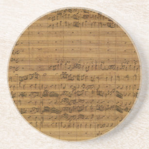 Porta-copos Partitura do vintage por Johann Sebastian Bach