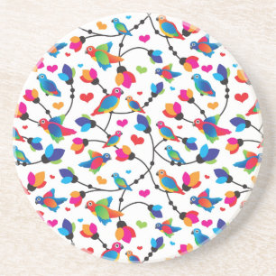 Porta-copos pássaro colorido bonito do papagaio