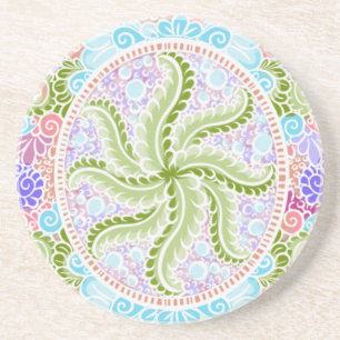 Porta-copos Pastel Nature Mandala Art
