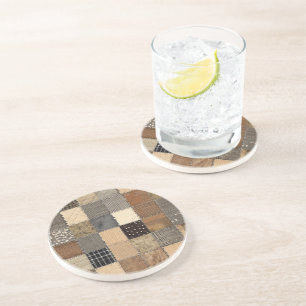 Porta-copos Patchwork Rustic
