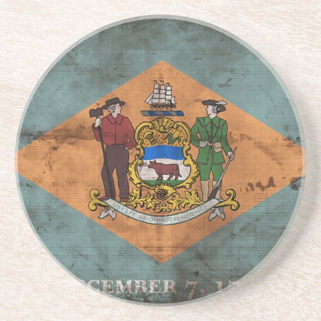 Porta-copos Pavilhão de Delaware Antigo; (Frente)