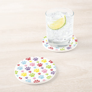 Porta-copos Peças Coloridas, Padrões De Pata, Patas De Cães, I