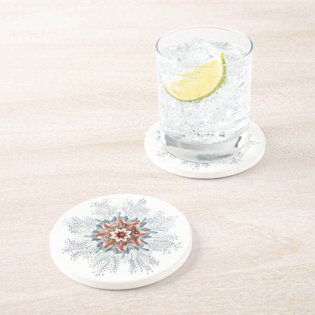 Porta-copos Pedra azul-botão-do-mar (Lateral)