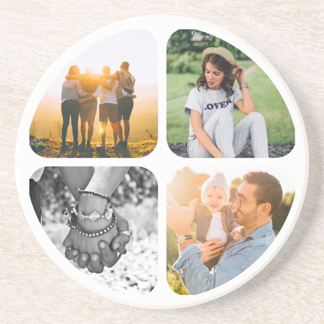 Porta copos Pedra Suas 4 Fotos (Frente)