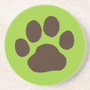 Porta-copos Pegada de Cachorro com Cor de Fundo Personalizável