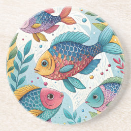 Porta-copos Peixe-arco-íris submarino