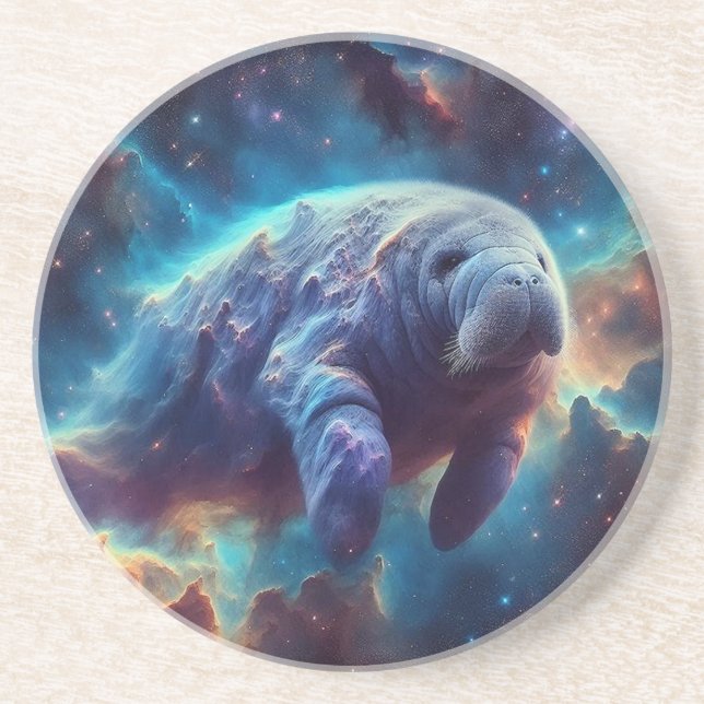 Porta-copos Peixe-boi da Nebulosa Espacial (Frente)