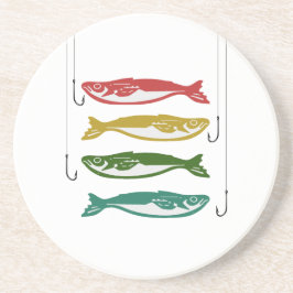 Porta-copos Peixe Colorido com Ganchos de Peixe