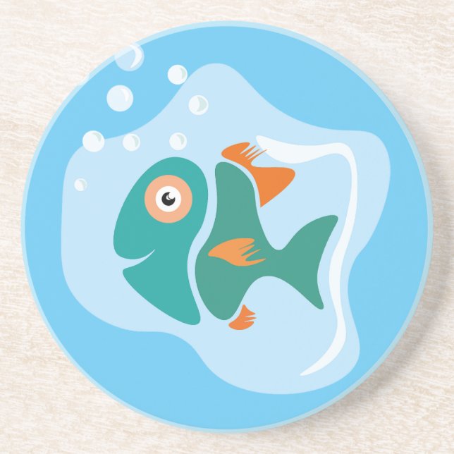 Porta-copos Peixe Na moda engraçado (Frente)