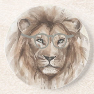 Porta-copos Pente de Leão em Aquarela em Bege e Marrom