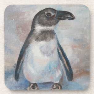 Porta copos pequena fria da cortiça do pinguim