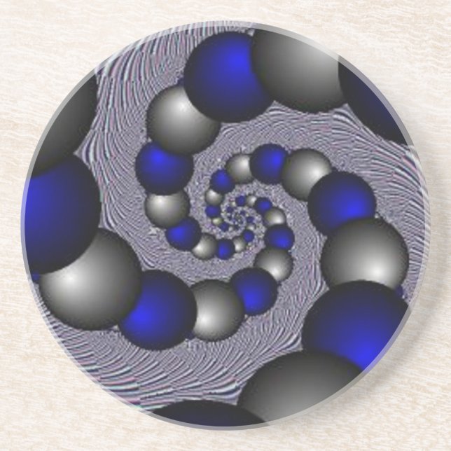 Porta-copos Pérolas De Prata E Azul Ao Infinito (Frente)