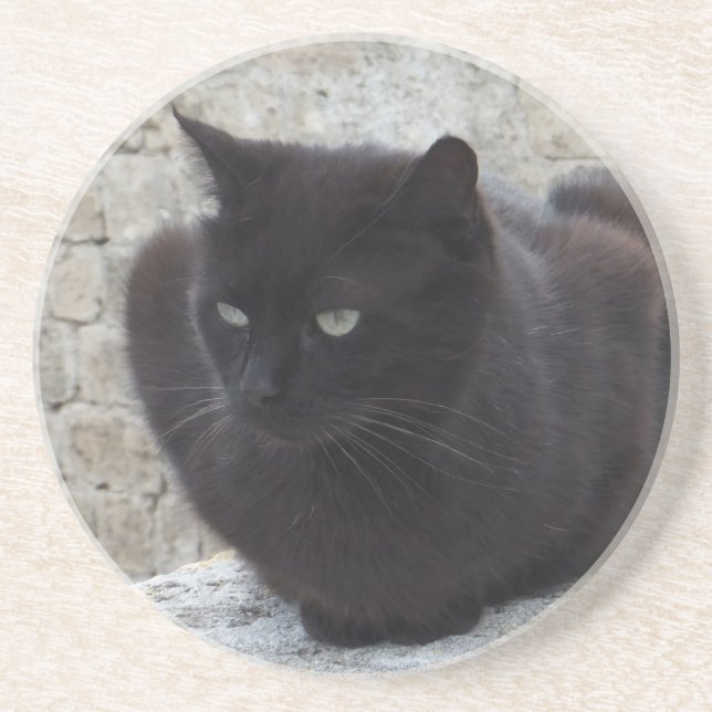 Porta copos personalizada Black Cat (Frente)