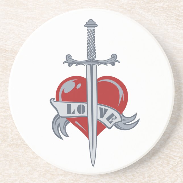 Porta copos personalizada da Espada de Amor (Frente)