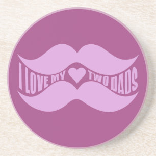 Porta copos personalizada de bigodes cor-de-rosa