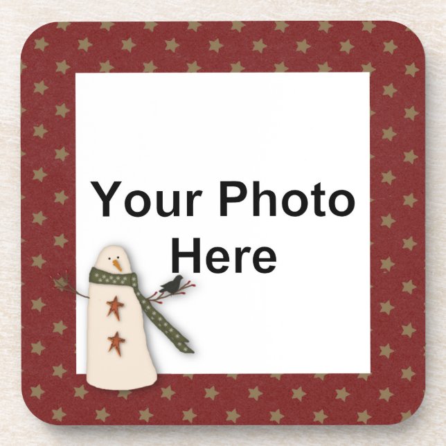 Porta copos Personalizada de Fotografias de Snowma (Frente)