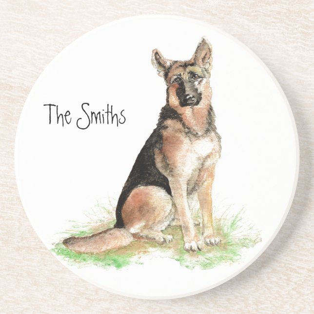 Porta copos Personalizada de German shepherd (Frente)