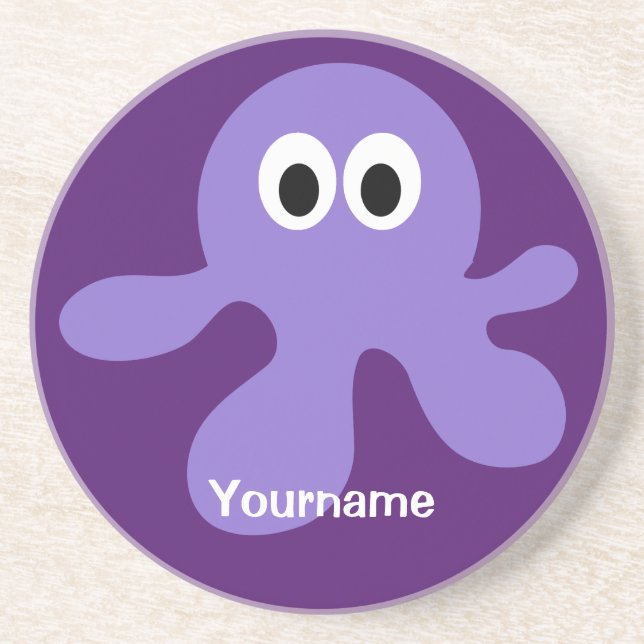 Porta copos personalizada de Octopus engraçada (Frente)