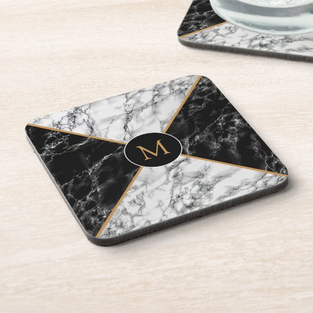 Porta copos Personalizada do Marble de Verificação (Left Side)