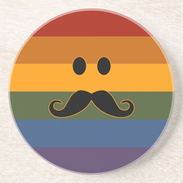 Porta copos personalizada do Orgulho Mustache (Frente)