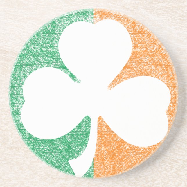 Porta copos personalizada irlandesa Shamrock (Frente)