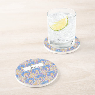 Porta-copos Personalize Indigo Scallop Petal Coaster de Arenit