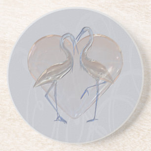 Porta-copos Pêssego & casamento azul do guindaste longo & o