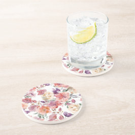 Porta-copos Pétalas de Pêssego Flores de Aquarela Botânica Flo
