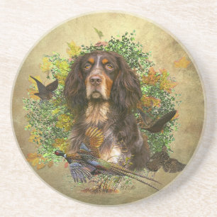 Porta-copos Picardy Spaniel, época de caça