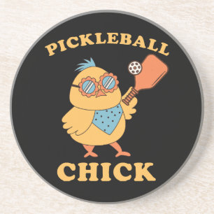 Porta-copos Pickleball Chick - retrô