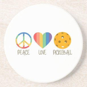 Porta-copos Pickleball de Paz e Amor