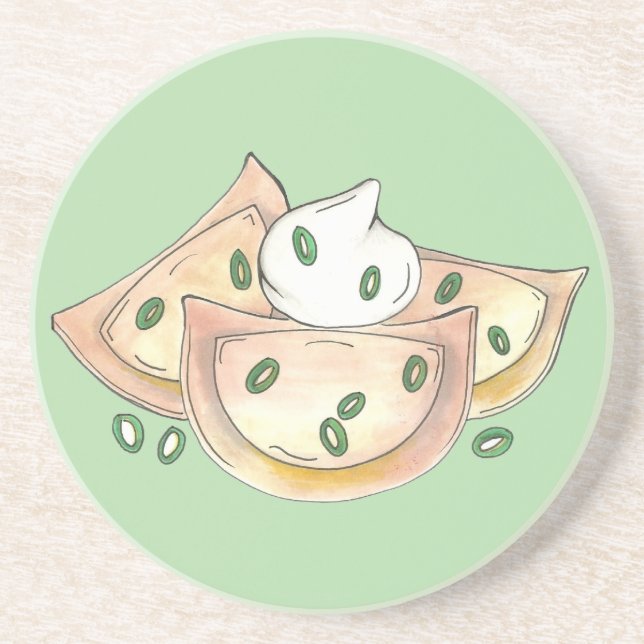 Porta-copos Pierogies Polonês Dumplings Ucranianos Pierogi Com (Frente)