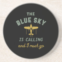 Piloto De Avião Vintage Engraçado Céu Azul Está Ch