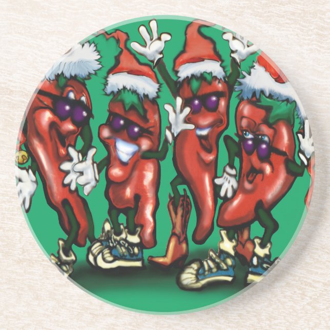 Porta-copos Pimentos de Natal (Frente)