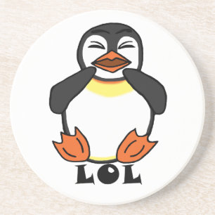 Porta-copos Pinguim Rindo LOL
