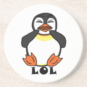 Porta-copos Pinguim Rindo LOL