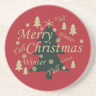 Porta-copos Pinheiro de Natal feliz decorado