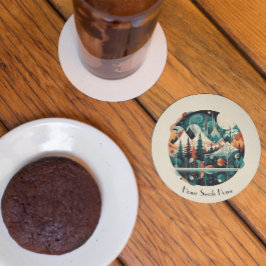 Porta-copos Pinheiros e picos nórdicos, personalizados